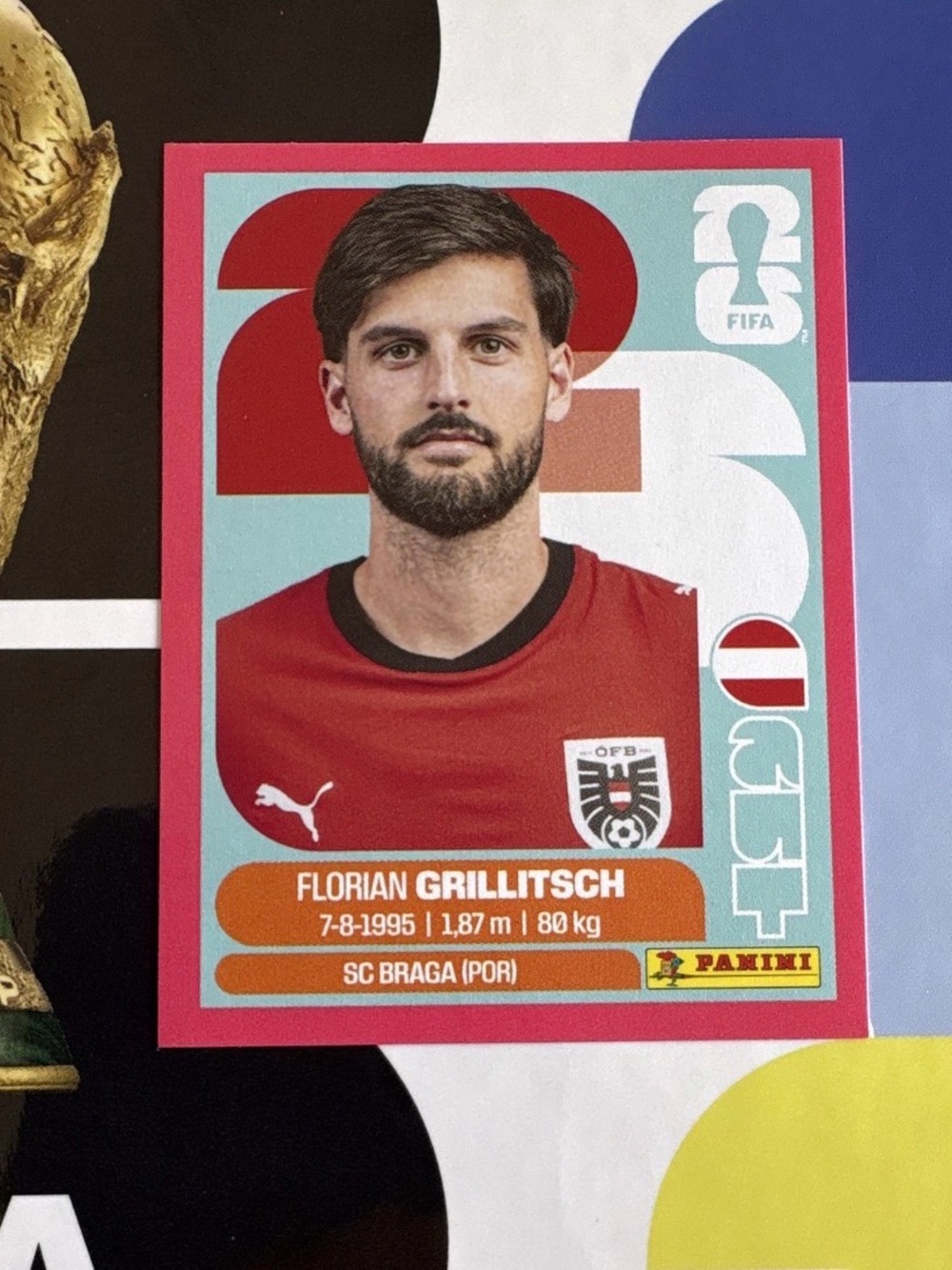 Panini FIFA World Cup 2026 Florian Grillitsch Austria AUT 14 Fuchsia Parallel